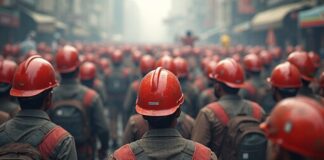pune bank workers protest hiring
