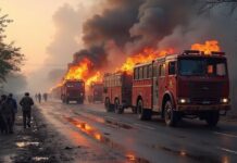 pune tempo fire injuries