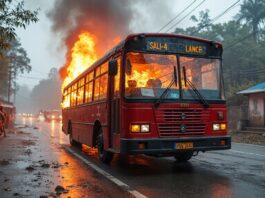 short circuit minibus fire