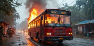 short circuit minibus fire