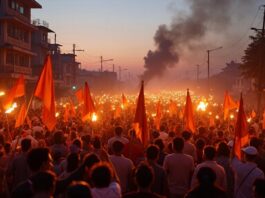 idol desecration sparks massive protest
