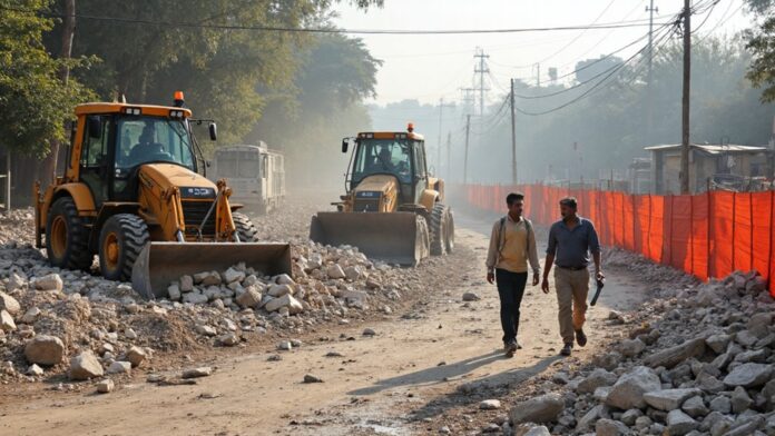 illegal structures demolished by authority