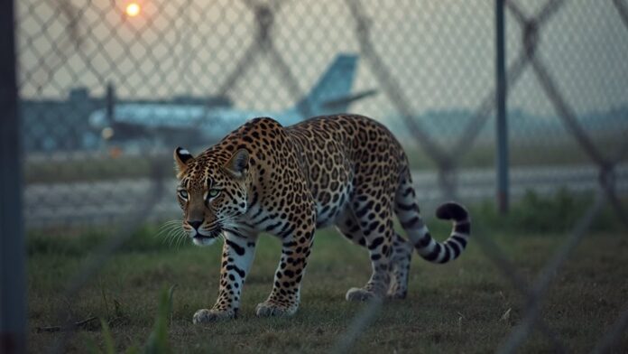 leopard repeatedly spotted at pune airport