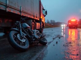 tragic biker crushed bridge failure