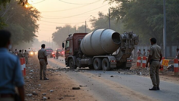 tragic concrete mixer fatality