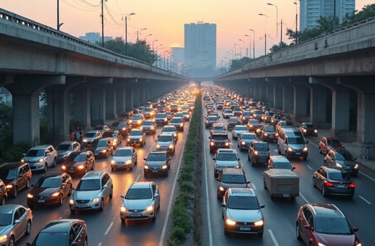 wrong way drivers on flyover